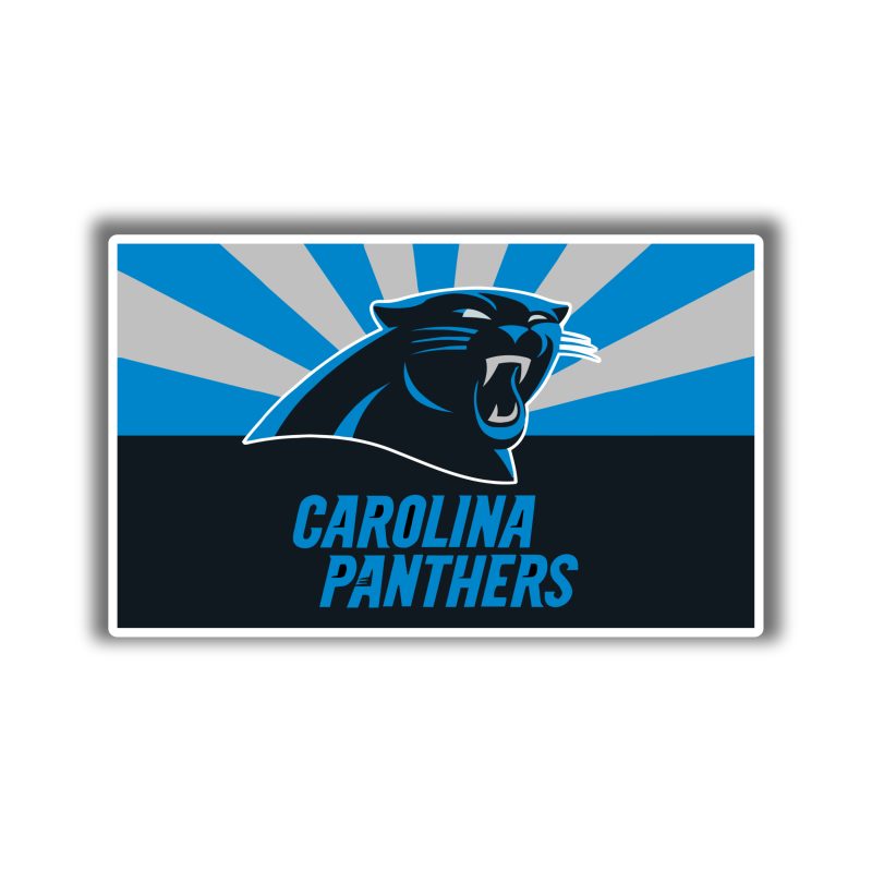 Carolina Panthers Full Color Vinyl Decal - Rectangle - Custom Size