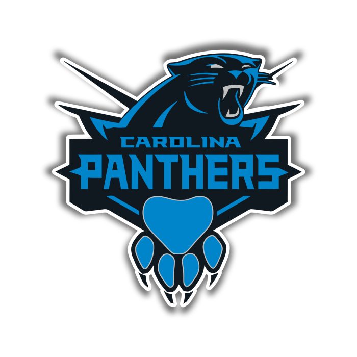 Carolina Panthers - Name And Paw - Temporary Tattoo