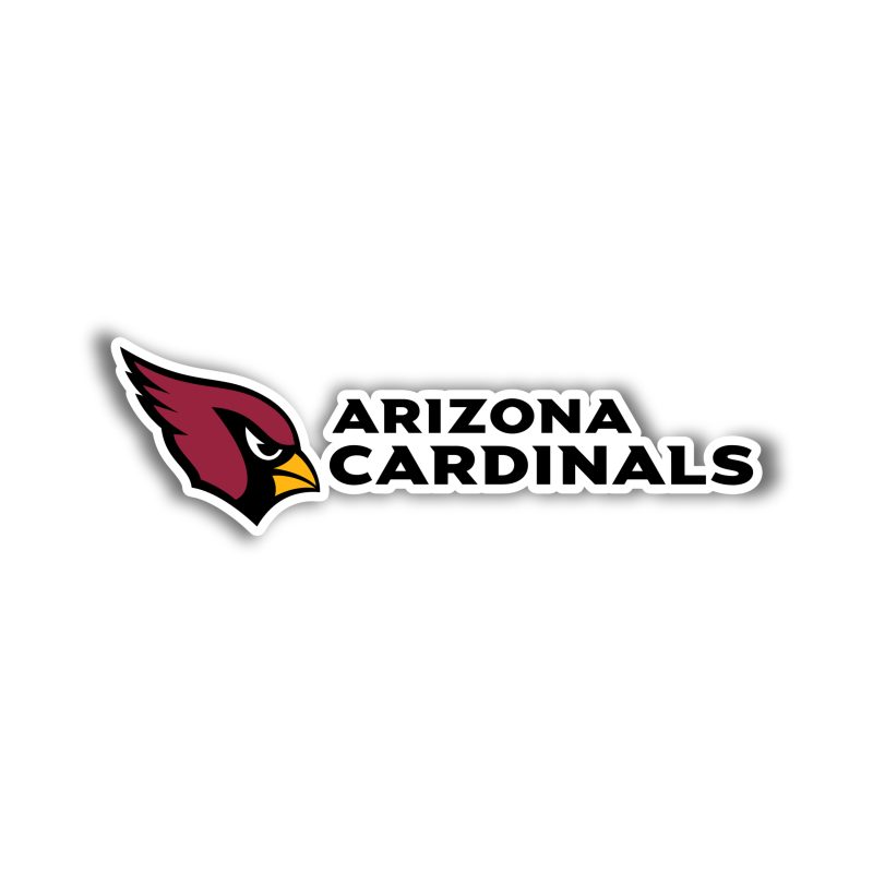 Arizona Cardinals - Left Side - Full Color Vinyl Sticker - Custom Size