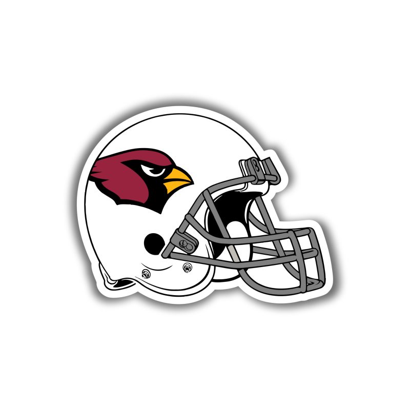 Arizona Cardinals - Helmet - Full Color Vinyl Sticker - Custom Size