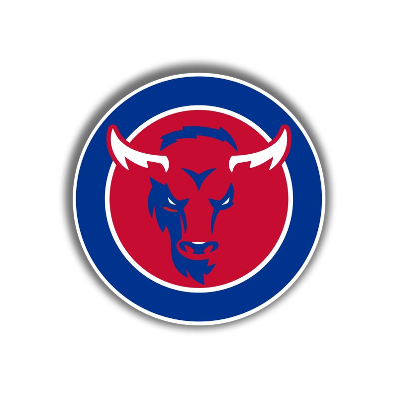 Buffalo Bills - Red Circle - Full Color Vinyl Sticker - Custom Size