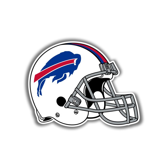 Buffalo Bills - Helmet - Full Color Vinyl Sticker - Custom Size