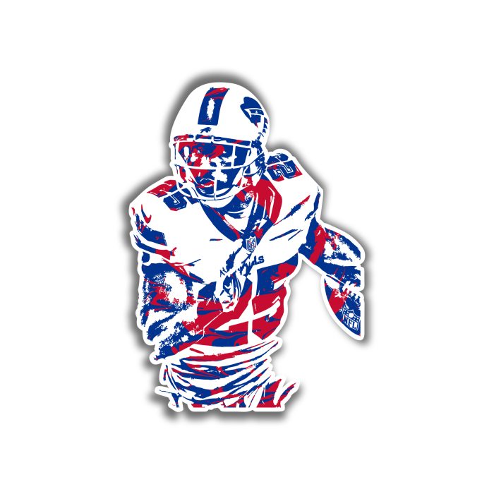 Buffalo Bills - Player - Full Color Vinyl Sticker - Custom Size