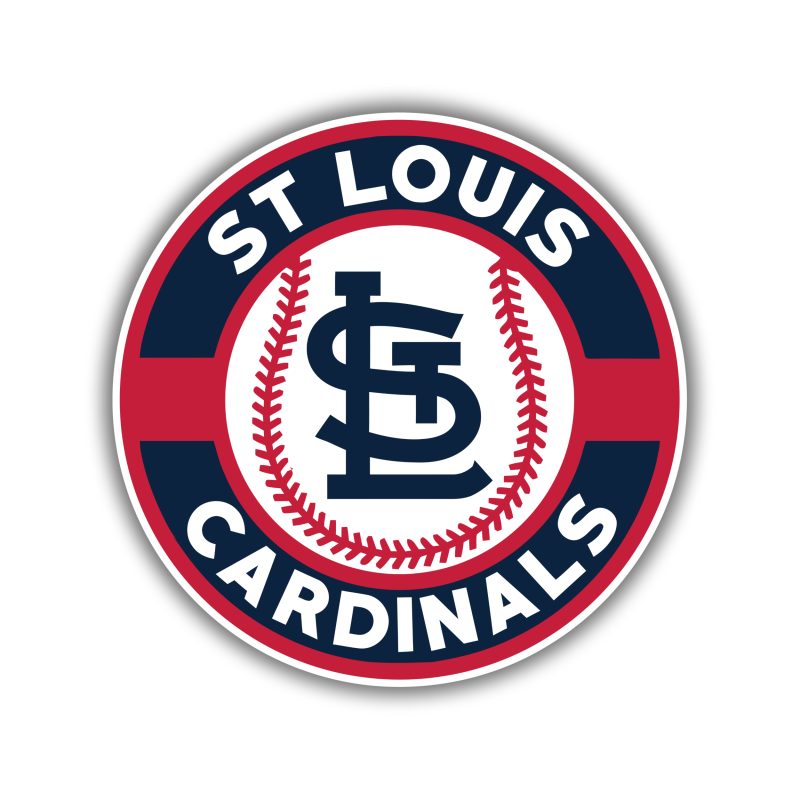 St. Louis Cardinals - Circle With Baseball In Middle - Temporary Tattoo