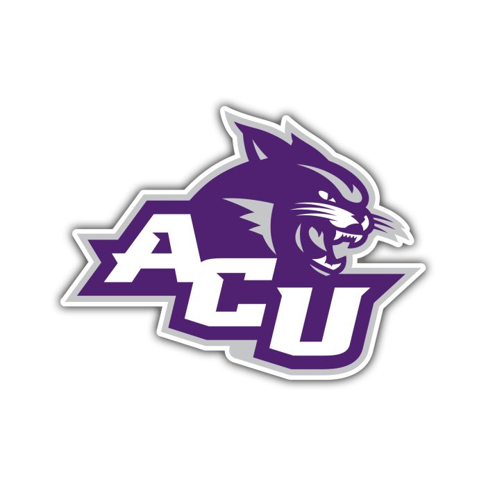Abilene Wildcats - Wildcat With ACU - Full Color Sticker - Custom Size