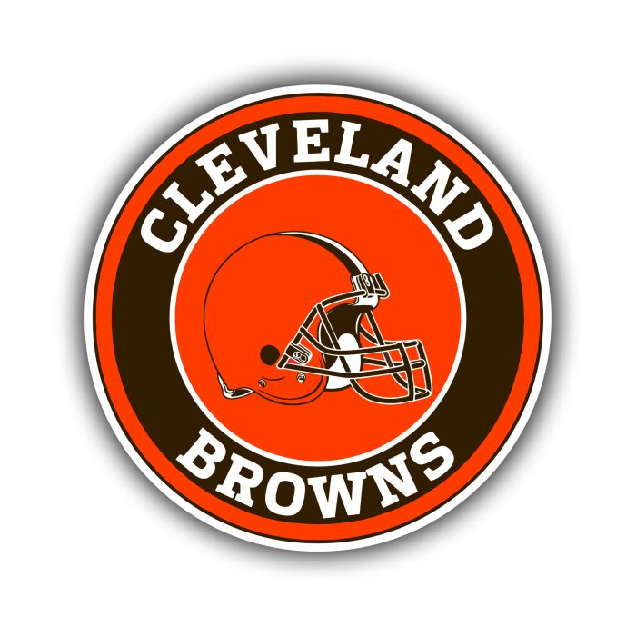 Cleveland Browns - Full Color Vinyl Sticker - Custom Size