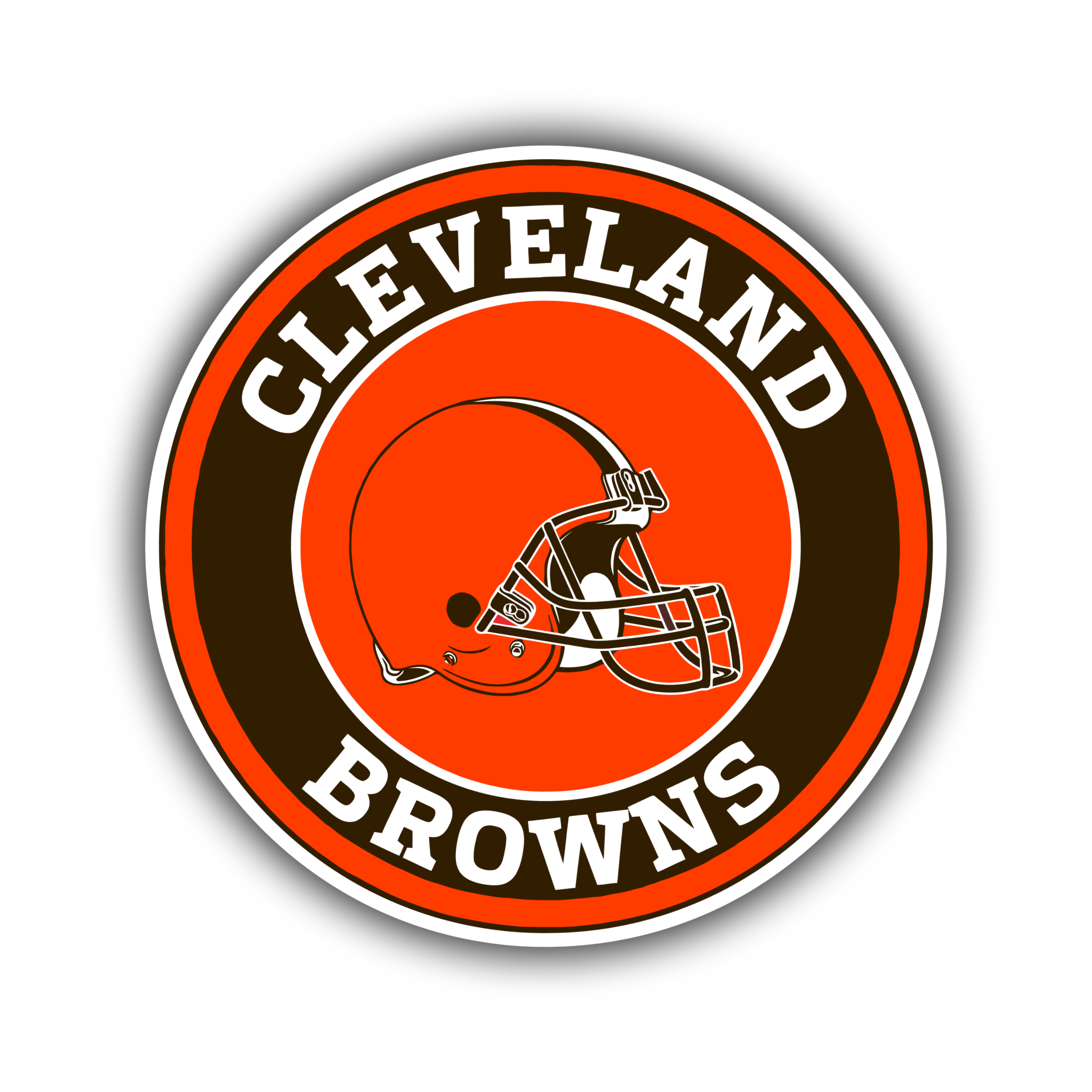 Cleveland Browns - Full Color Vinyl Sticker - Custom Size
