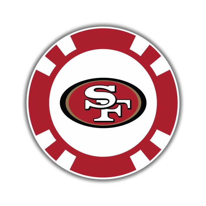 San Francisco 49ers - Poker Chip - Temporary Tattoo