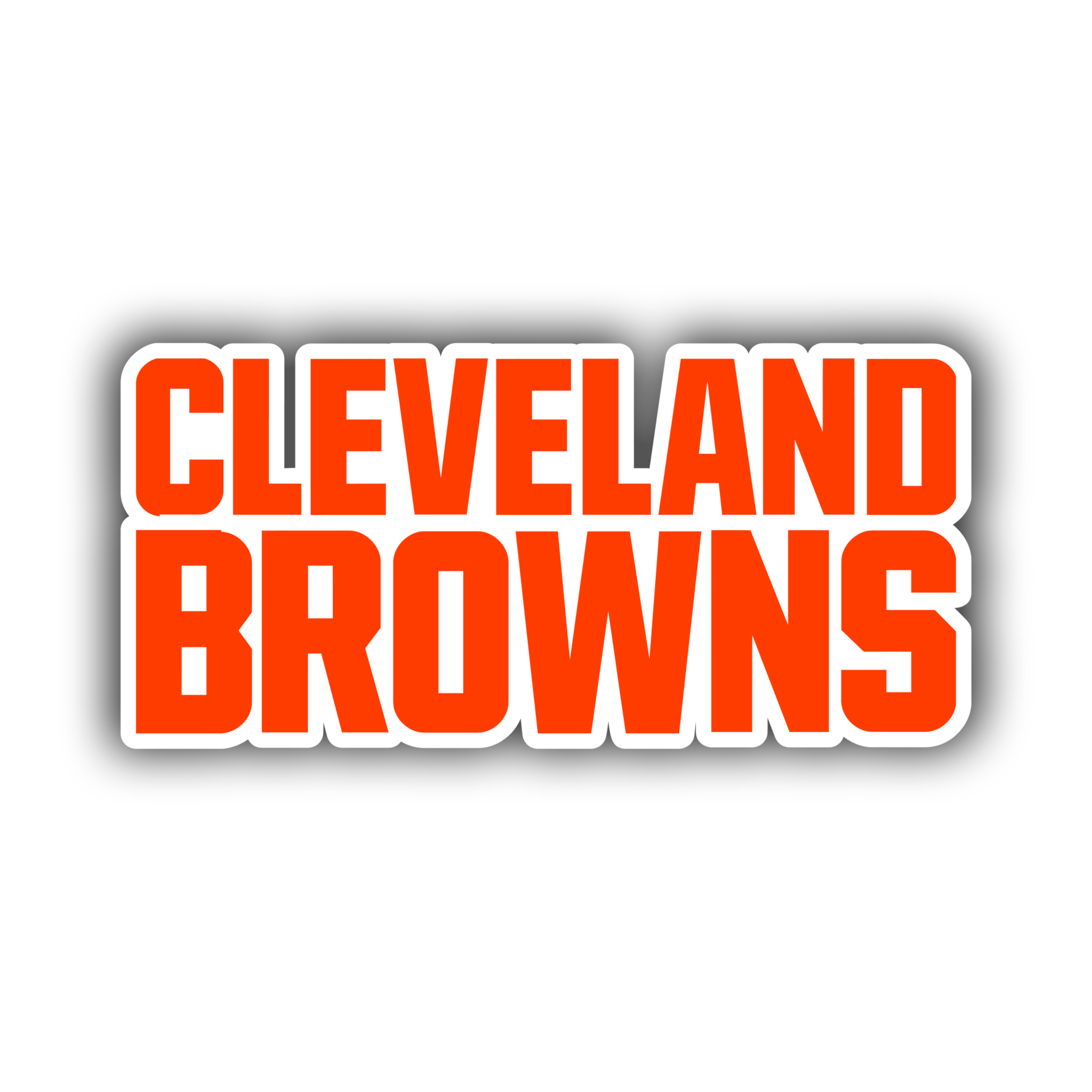 Cleveland Browns - Full Color Vinyl Sticker - Custom Size
