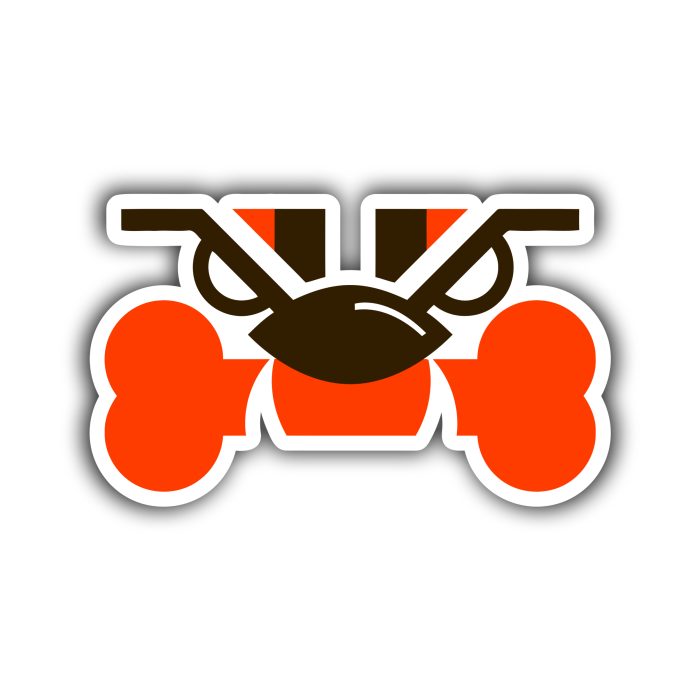 Cleveland Browns - Full Color Vinyl Sticker - Custom Size
