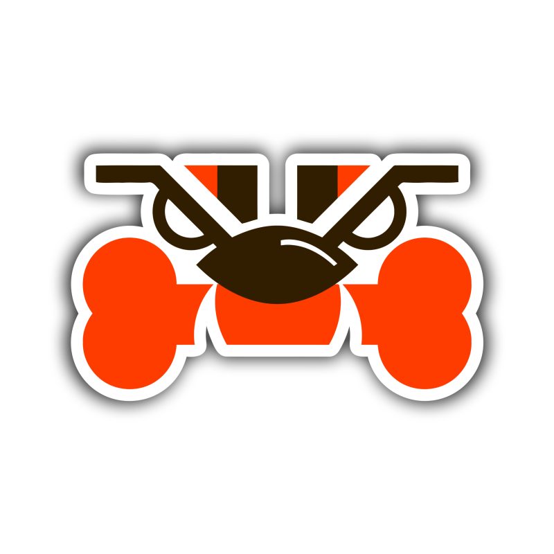 Cleveland Browns - Full Color Vinyl Sticker - Custom Size