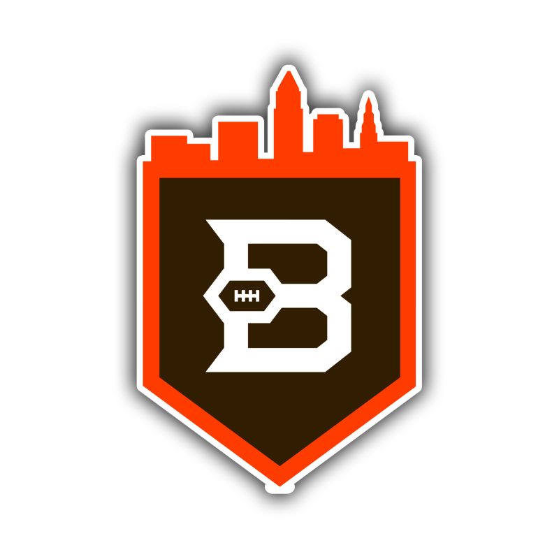 Cleveland Browns - Full Color Vinyl Sticker - Custom Size
