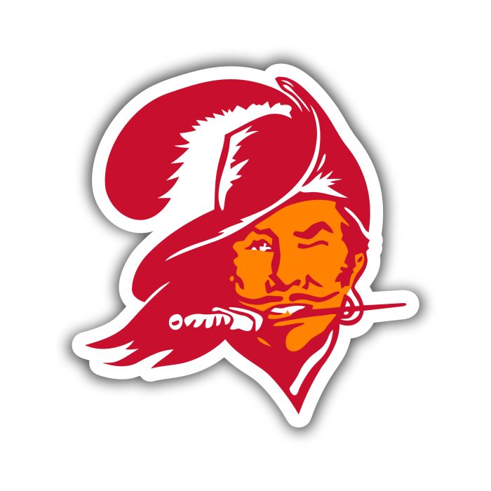 Tampa Bay Buccaneers - Pirate - Full Color Vinyl Sticker - Custom Size