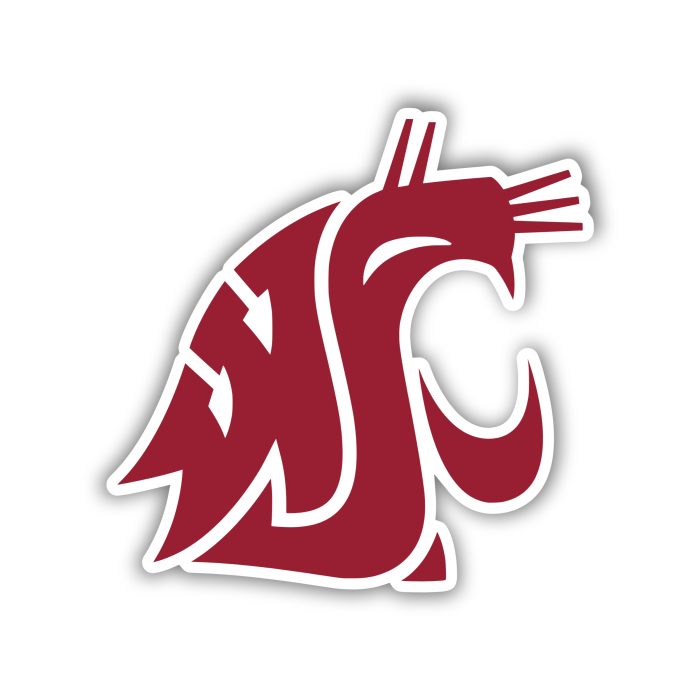 Washington State Cougars Full Color Vinyl Decal - Custom Size