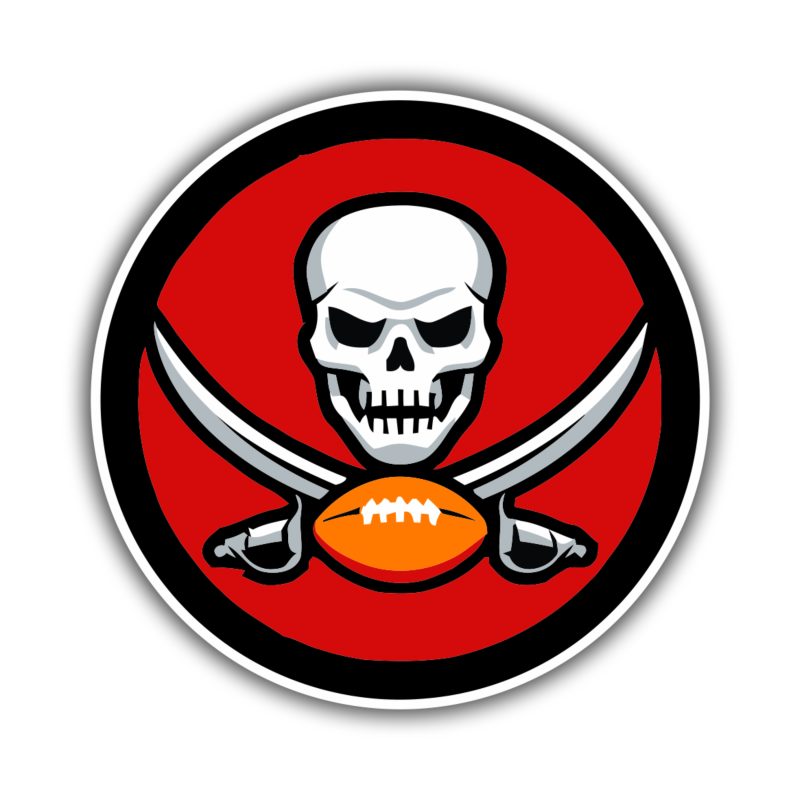 Tampa Bay Buccaneers - Skull Circle - Temporary Tattoo
