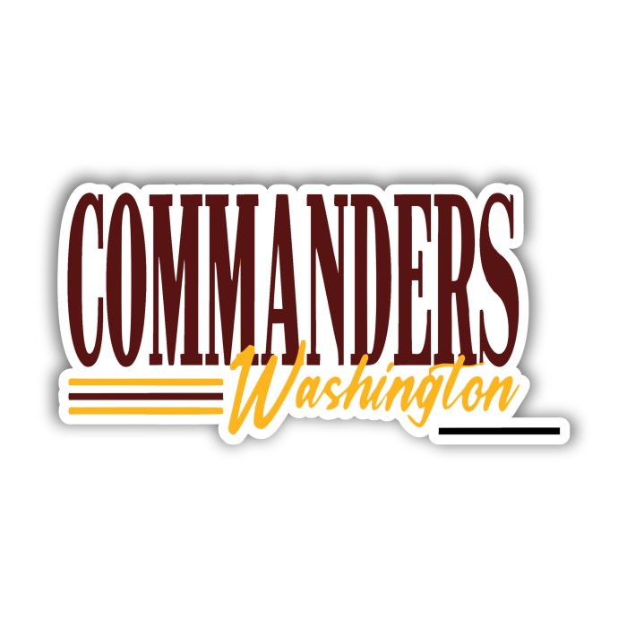 Washington Commanders- Full Color Vinyl Sticker - Custom Size