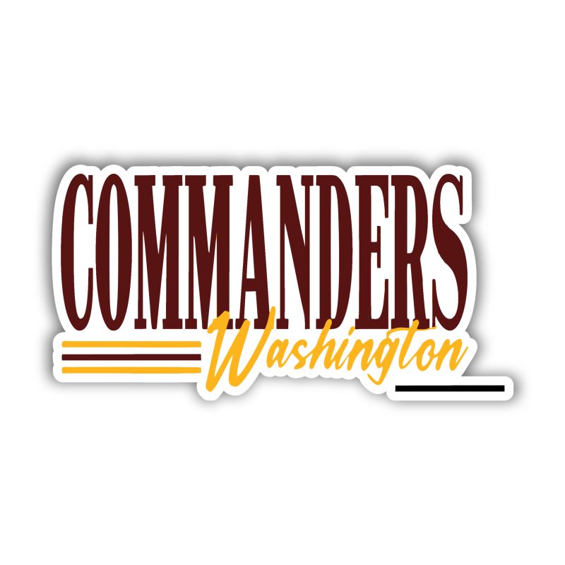 Washington Commanders- Full Color Vinyl Sticker - Custom Size