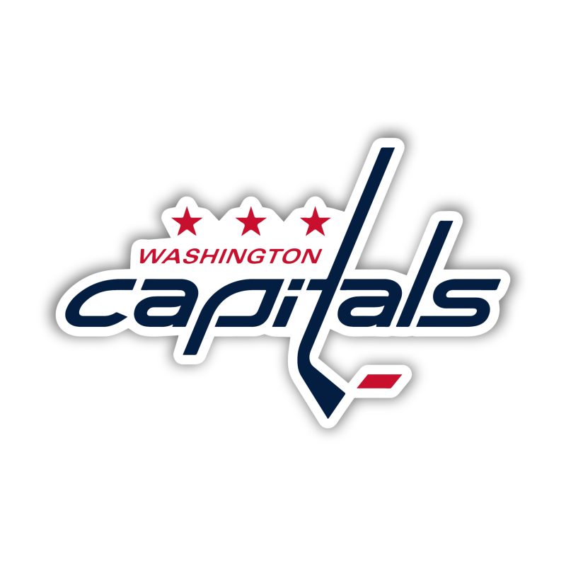 Washington Capitals - Name - Full Color Vinyl Sticker - Custom Size