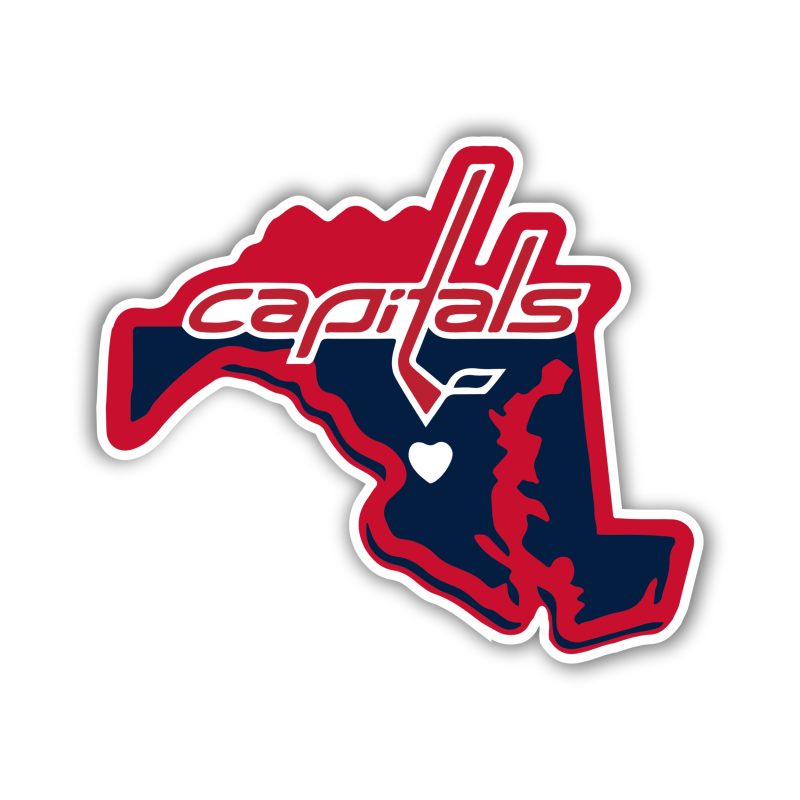Washington Capitals - State - Full Color Vinyl Sticker - Custom Size