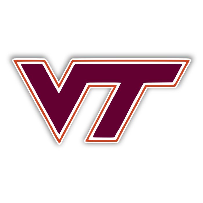 Virginia Tech Hokies Full Color Vinyl Decal - Custom Size