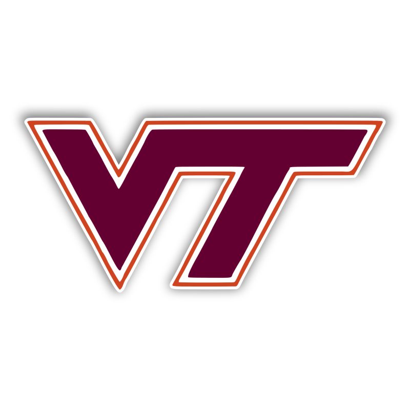 Virginia Tech Hokies Full Color Vinyl Decal - Custom Size