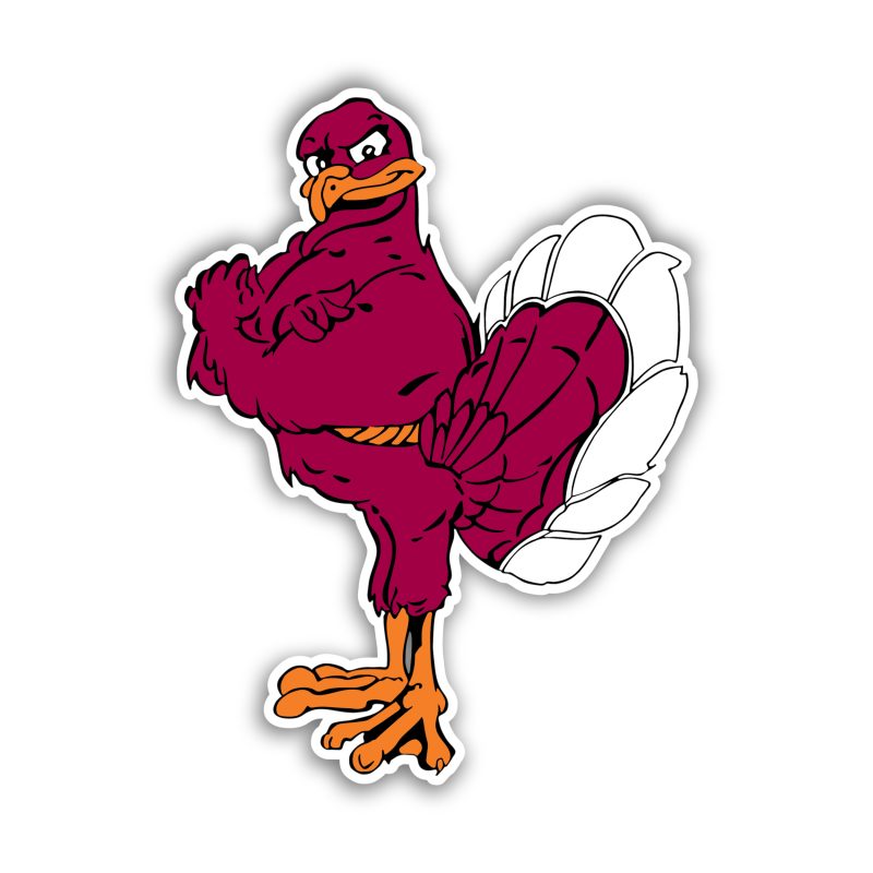 Virginia Tech Hokies Full Color Vinyl Decal - Custom Size