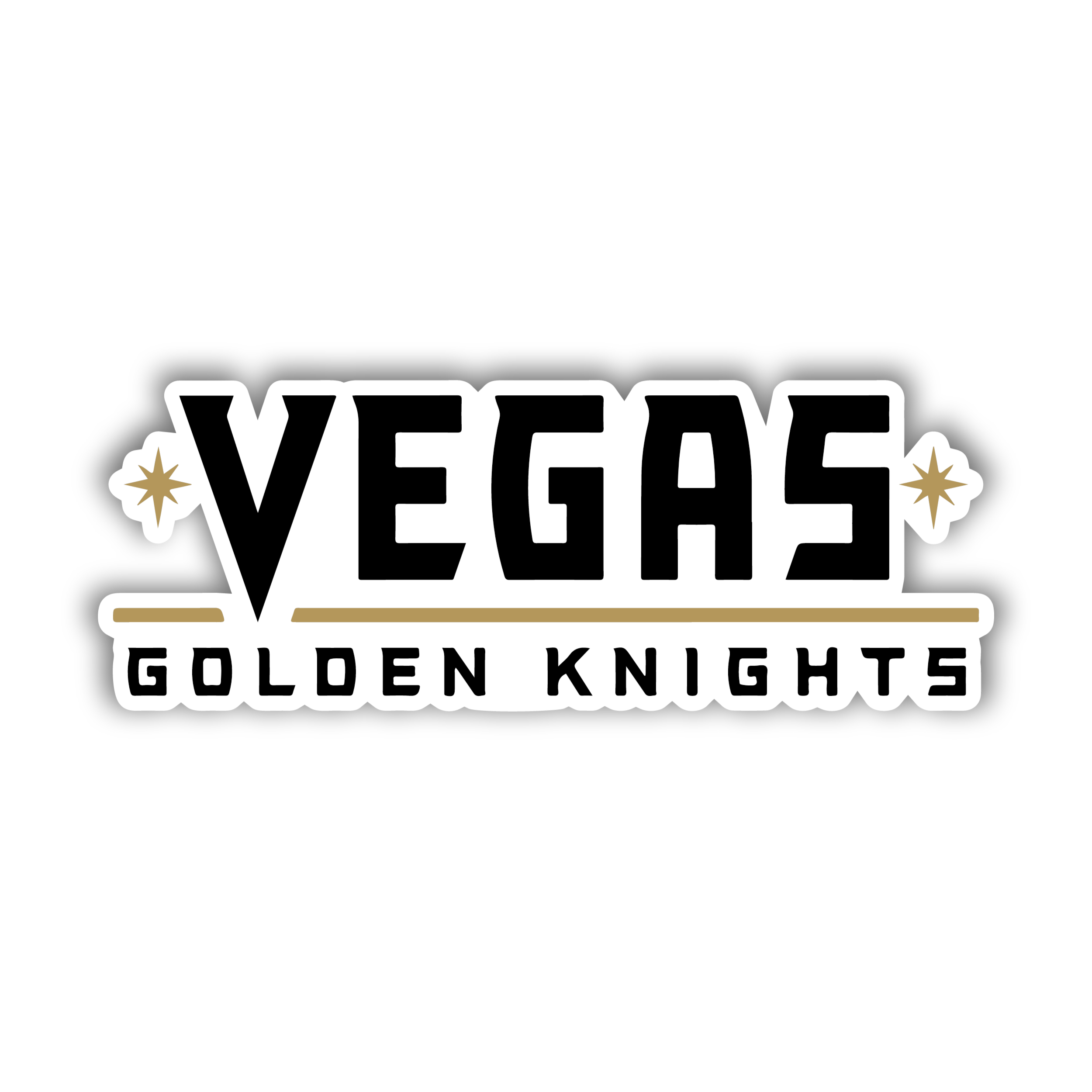 Vegas Golden Knights - Name - Full Color Vinyl Sticker - Custom Size