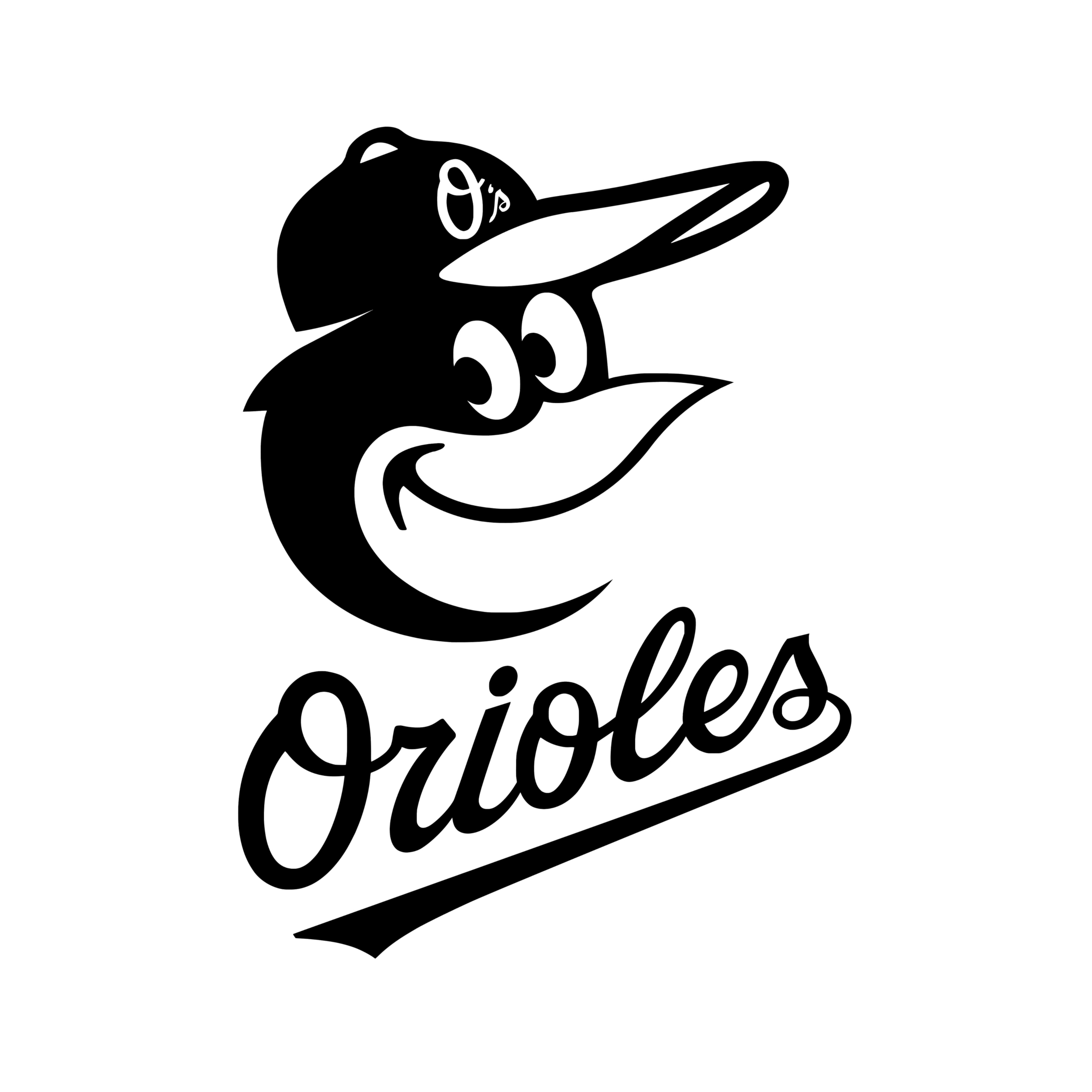 Baltimore Orioles Vinyl Decal - Custom Size