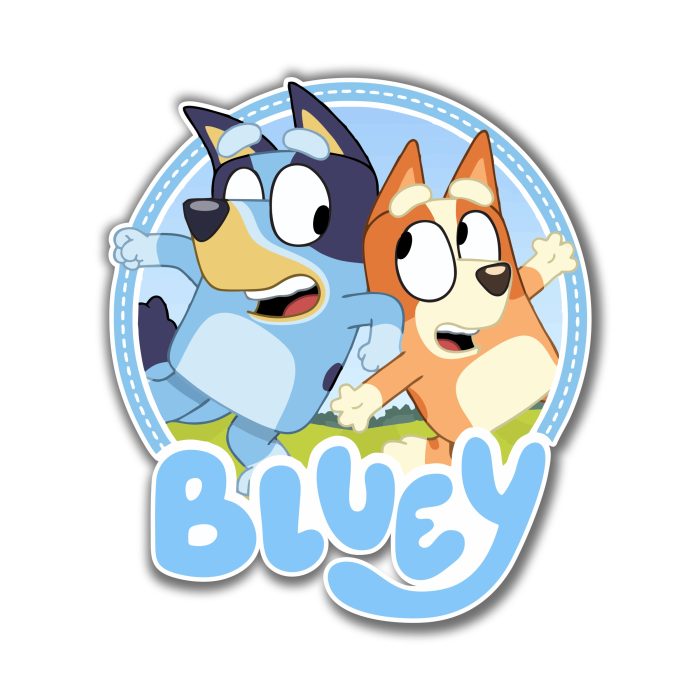 Bluey - Full Color Vinyl Sticker - Custom Size