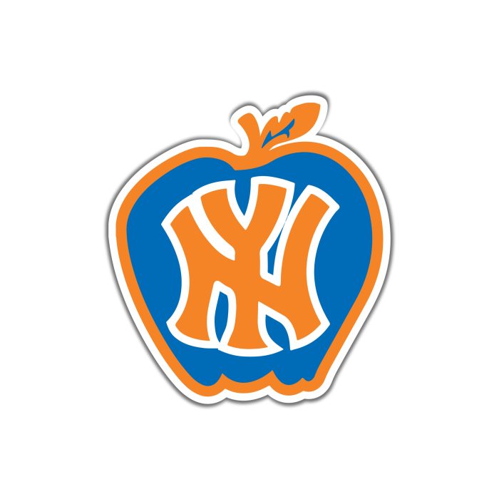 New York Knicks - NY With Apple - Temporary Tattoo