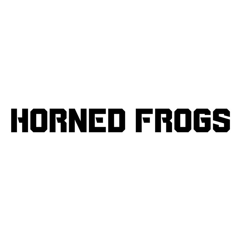 TCU Horned Frogs Lettering Vinyl Decal - Custom Size