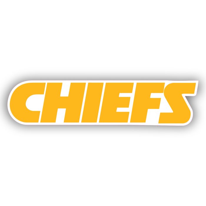 Kansas City Chiefs - Yellow Chiefs - Full Color Vinyl Sticker – Custom Size