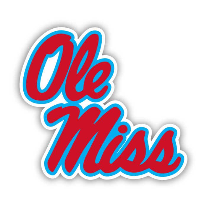 Ole Miss Rebels Full Color Vinyl Sticker - Custom Size