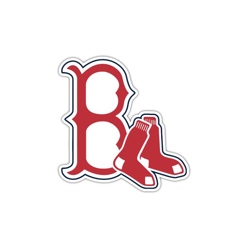 Boston Red Sox - Red B With Sox - Full Color Vinyl Sticker - Custom Size