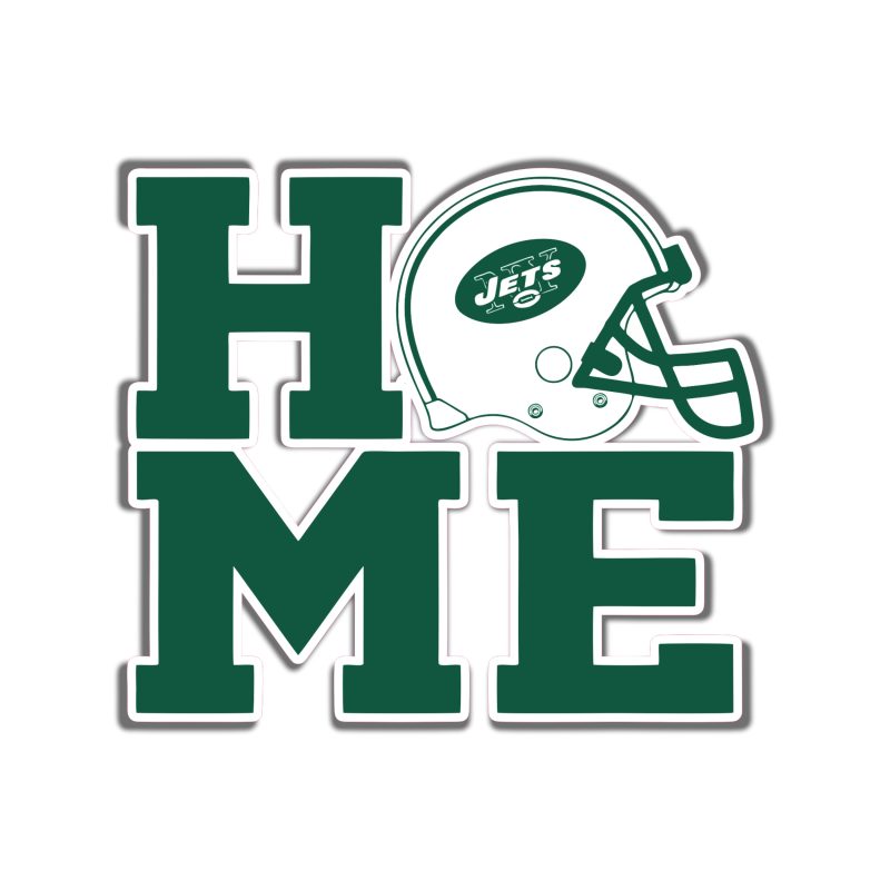 New York Jets -  Home - Full Color Vinyl Sticker - Custom Size