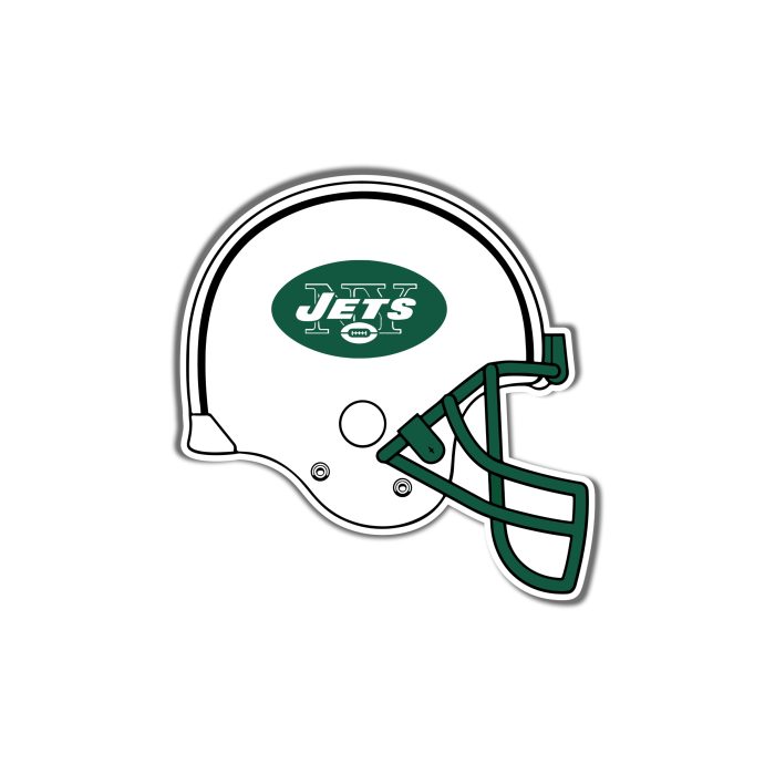 New York Jets - Helmet - Full Color Vinyl Sticker - Custom Size