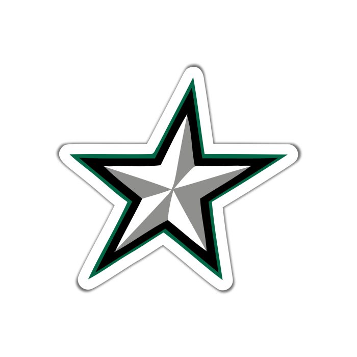 Dallas Stars  - Star - Full Color Vinyl Sticker - Custom Size