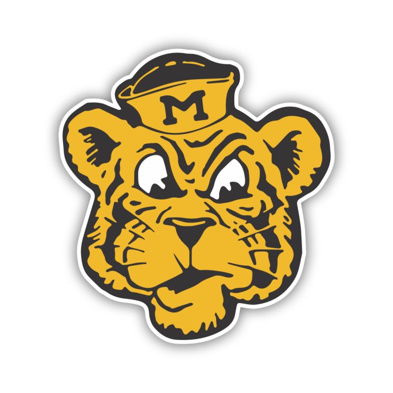 Missouri Tigers - Old School - Full Color Vinyl Sticker - Custom Size