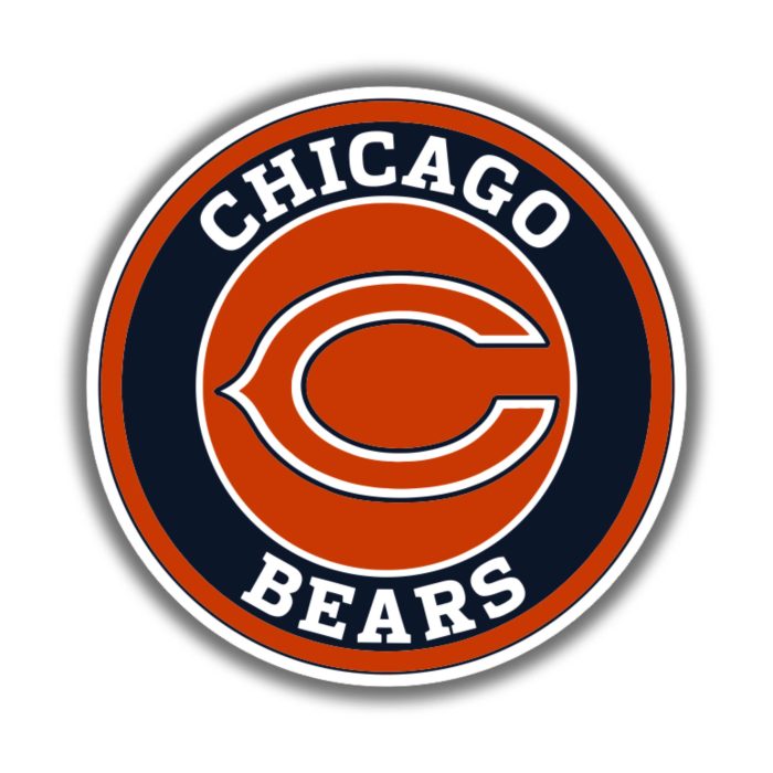 Chicago Bears - Bear Head- Full Color Vinyl Sticker - Custom Size