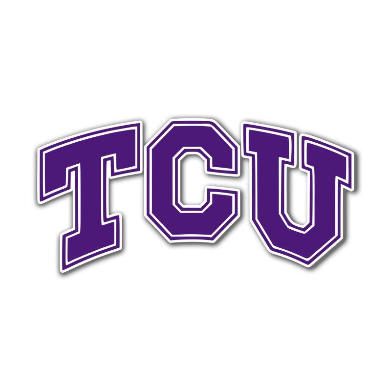 TCU Horned Frogs Full Color Vinyl Decal - Custom Size