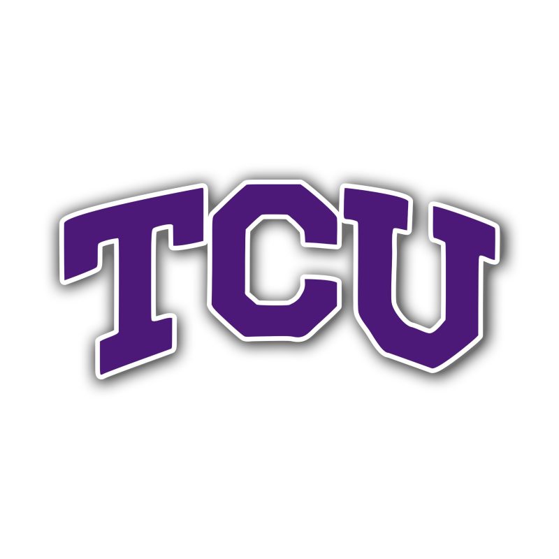 TCU Horned Frogs Full Color Vinyl Decal - Custom Size