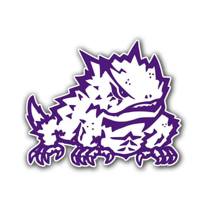 TCU Horned Frogs Full Color Vinyl Decal - Custom Size