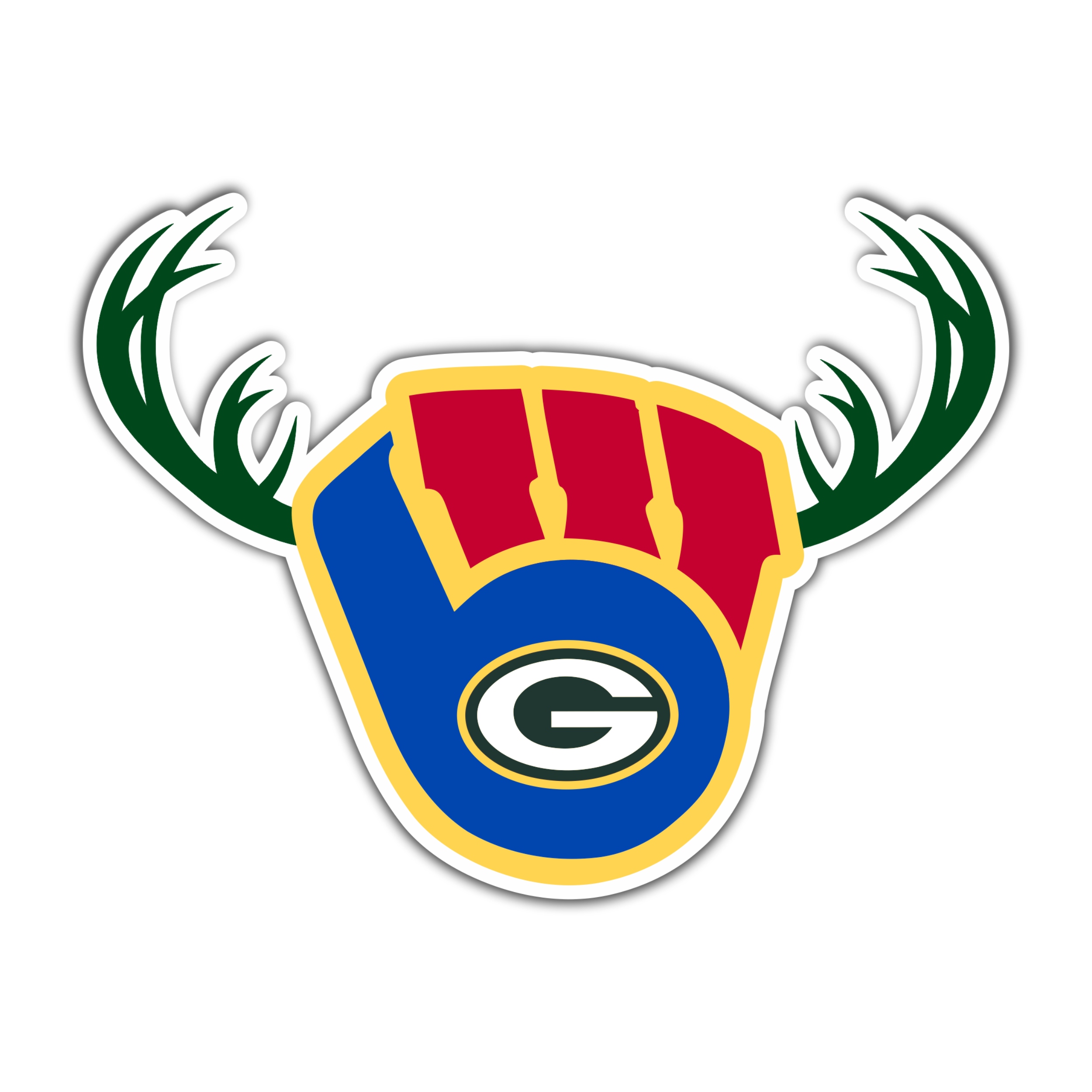 Wisconsin Mashup - Full Color Vinyl Sticker - Custom Size