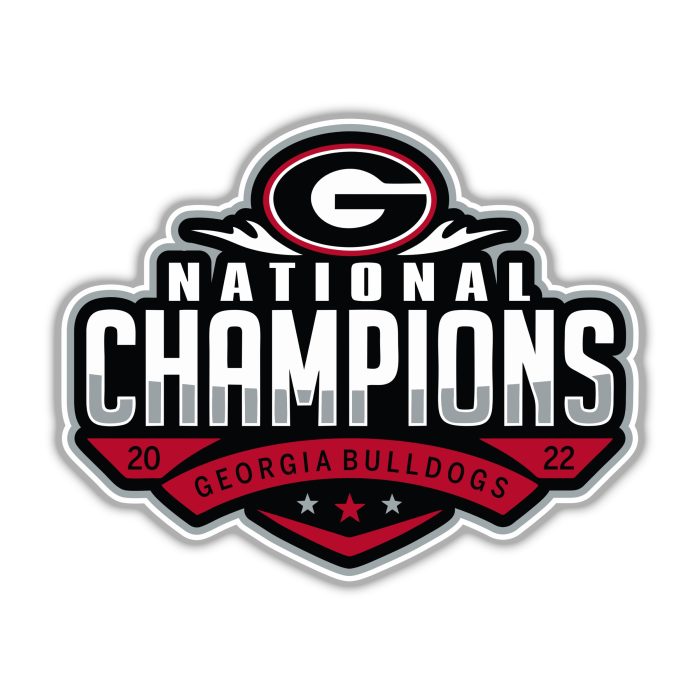 Georgia Bulldogs - National Champions 2022 - Full Color Vinyl Decal - Custom Size