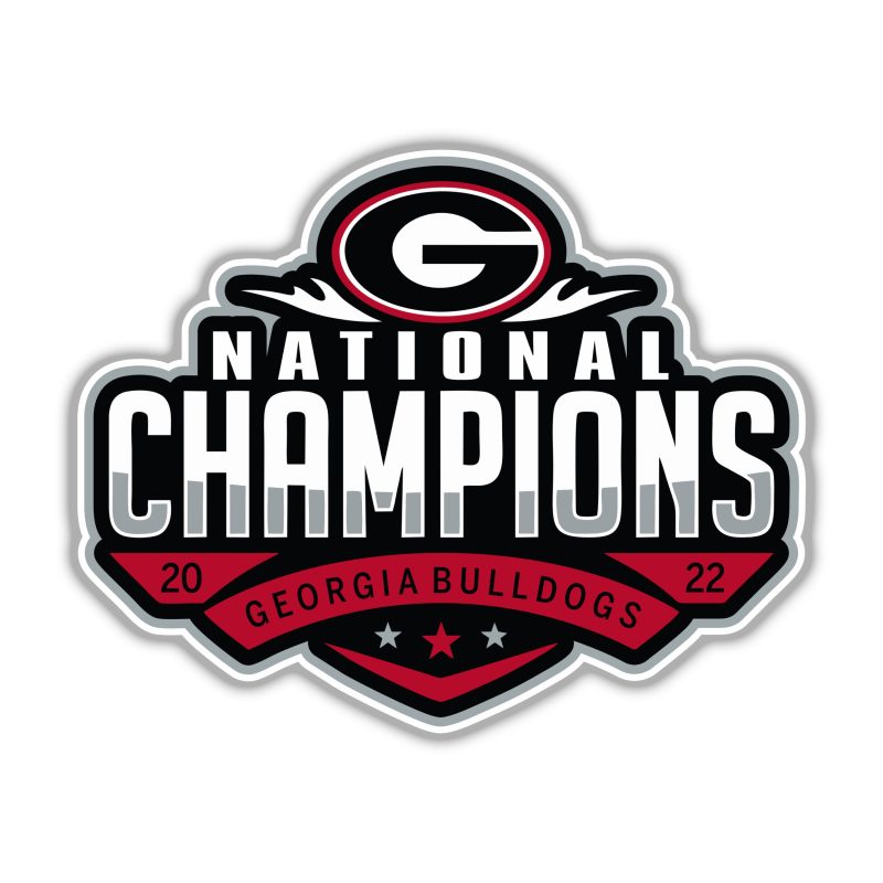 Georgia Bulldogs - National Champions 2022 - Full Color Vinyl Decal - Custom Size