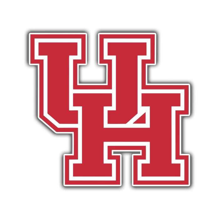 University of Houston Cougars - Full Color Vinyl Decal - Custom Size