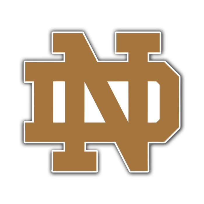 Notre Dame Full Color Vinyl Decal - Custom Size