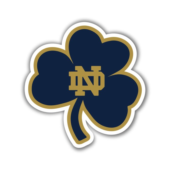 Notre Dame -Clover- Full Color Vinyl Sticker - Custom Size
