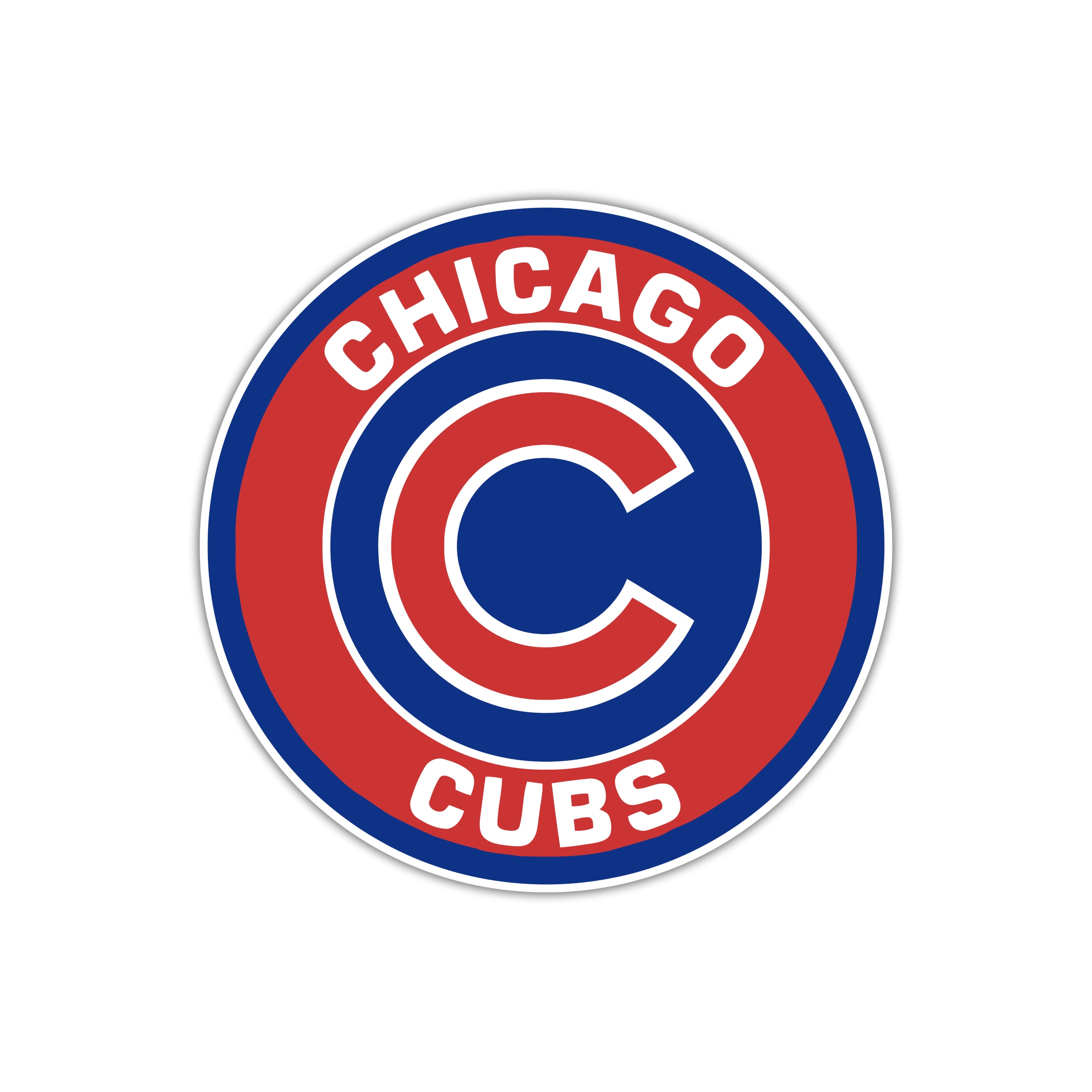 Chicago Cubs - Red And Blue Circle With C - Temporary Tattoo