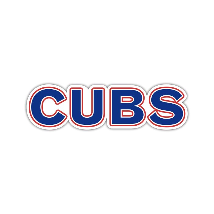 Chicago Cubs - Cubs - Full Color Vinyl Sticker - Custom Size